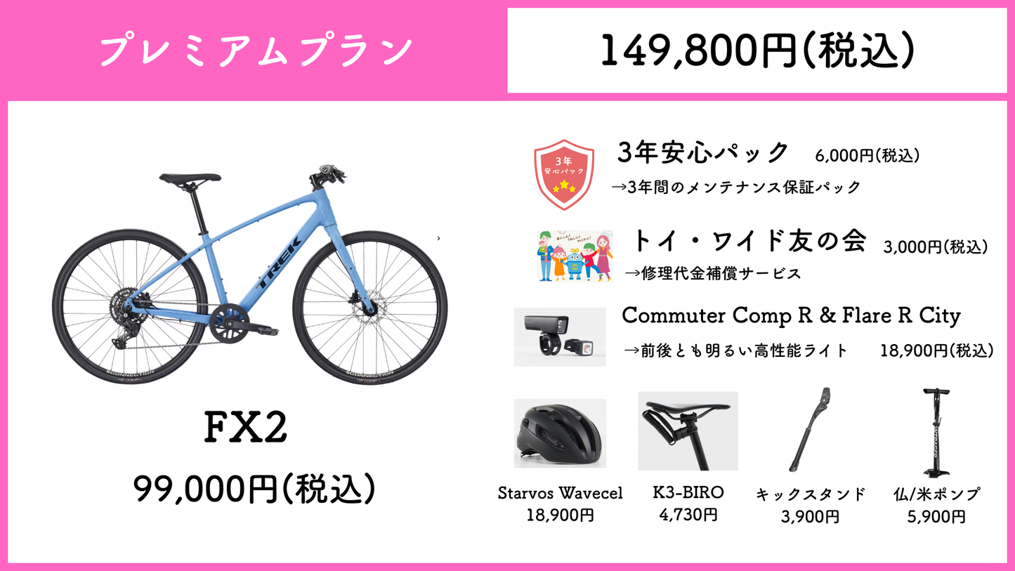 TREK FX2 Gen4 【通勤・通学 最強応援パック】